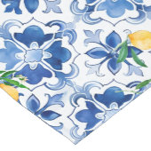 Chemin De Table Moyen Majolica, citron, carreaux siciliens, (Coin)