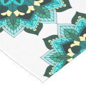 Chemin De Table Moyen Mandala Motif 02 en aqua (Coin)