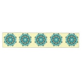 Chemin De Table Moyen Mandala Motif 02 en aqua Medium Table Runner (Horizontal)