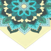 Chemin De Table Moyen Mandala Motif 02 en aqua Medium Table Runner (Coin)