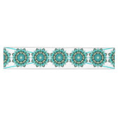 Chemin De Table Moyen Mandala Motif 02 en aqua Medium Table Runner (Horizontal)