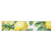 Chemin De Table Moyen Mariage moderne en bleu citron floral script (Horizontal)