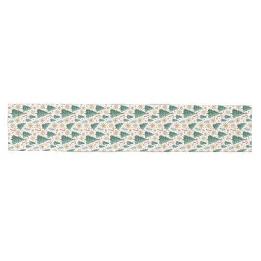 Chemin De Table Moyen Modern Christmas Trees Table Runner for Holidays (Horizontal)