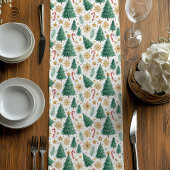 Chemin De Table Moyen Modern Christmas Trees Table Runner for Holidays