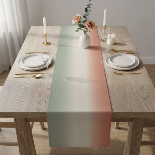 Chemin De Table Moyen Modern Italian Flag Gradient Table Runner