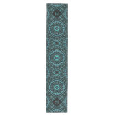 Chemin De Table Moyen Monogramme Mandala Sarcelle Foncé (Devant)
