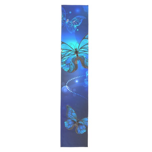 Chemin De Table Moyen Morpho Butterfly in the Dark Background (Devant)