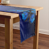 Chemin De Table Moyen Morpho Butterfly in the Dark Background (In Situ)
