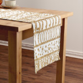 Chemin De Table Moyen Motif africain de la tribu Gold White (In Situ)