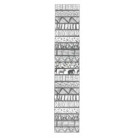 Motif africain tribal noir blanc