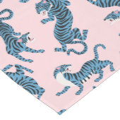 Chemin De Table Moyen Motif asiatique de tigre bleu (Coin)