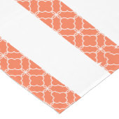 Chemin De Table Moyen Motif blanc et orange brûlés (Coin)