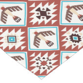 Chemin De Table Moyen Motif d'aigle amérindien rouge bleu (Coin)