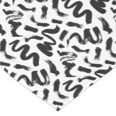 Chemin De Table Moyen Motif de brosse à pinceau noir (Coin)