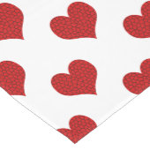 Chemin De Table Moyen Motif de coeur de mosaïque rouge (Coin)