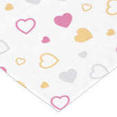 Chemin De Table Moyen Motif de coeurs stylisés (Coin)