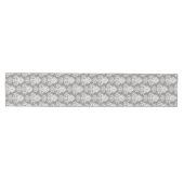 Chemin De Table Moyen Motif de Damas gris d'argent pour l'action de grâc (Horizontal)