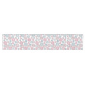 Chemin De Table Moyen Motif De Donuts, Donuts Roses, Donuts Bleus (Horizontal)