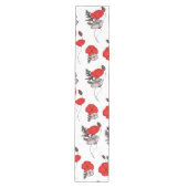 Chemin De Table Moyen Motif de fleur de pavot (Devant)