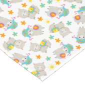 Chemin De Table Moyen Motif De Llamas, Cute Llamas, Alpacas, Fleurs (Coin)