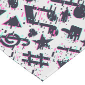 Chemin De Table Moyen Motif de notes musicales et de coeurs déformés (Coin)