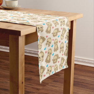 Chemin De Table Moyen Motif De Parfums, Mignons Parfums, Coeurs