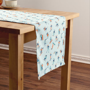 Chemin De Table Moyen Motif de sports d'hiver