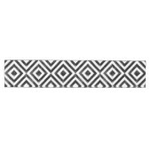 Chemin De Table Moyen Motif diamant noir et blanc (Horizontal)