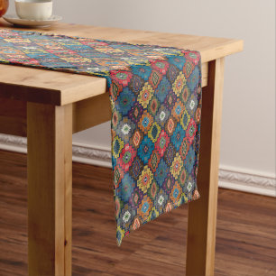 Chemin De Table Moyen Motif ethnique coloré turc Motif