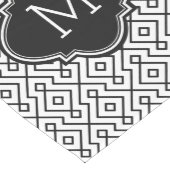 Chemin De Table Moyen Motif géométrique Abstrait noir et blanc (Coin)