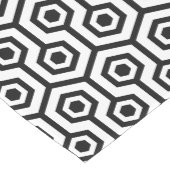 Chemin De Table Moyen Motif géométrique octogone noir et blanc (Coin)