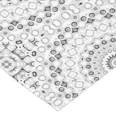 Chemin De Table Moyen Motif Mandala géométrique noir et blanc (Coin)