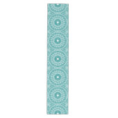 Chemin De Table Moyen Motif Mandala Sarcelle Gras (Devant)