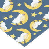 Chemin De Table Moyen Motif mouton, Mouton couché, Lune, Étoiles (Coin)
