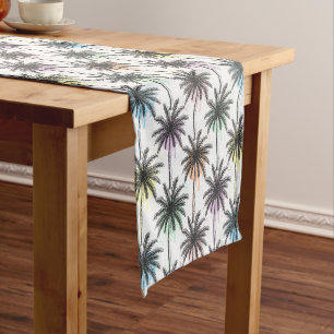 Chemin De Table Moyen Motif Paint Drop Palm Tree