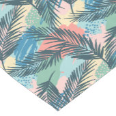 Chemin De Table Moyen Motif Pastel Tropical Leaf (Coin)