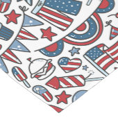 Chemin De Table Moyen Motif pique-nique patriotique (Coin)