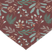 Chemin De Table Moyen Motif Red Winter Foliage (Coin)