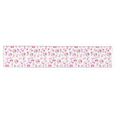Chemin De Table Moyen Motif tropical, Flamants roses, pastèques, Fleurs (Horizontal)