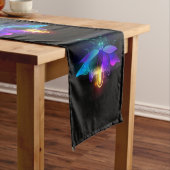 Chemin De Table Moyen Neon Firefly sur noir (In Situ)