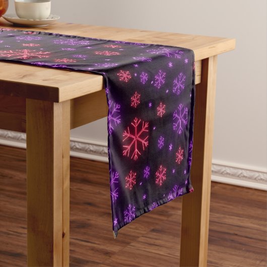 Chemin De Table Moyen Neon Snowflakes (In Situ)