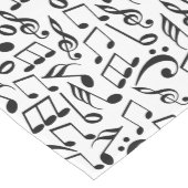 Chemin De Table Moyen Notes musicales noires et blanches (Coin)