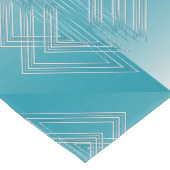 Chemin De Table Moyen Opal Turquoise blanc (Coin)