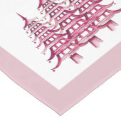 Chemin De Table Moyen Pagode de Noël rose pâle (Coin)