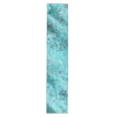 Chemin De Table Moyen Papier laminé néon bleu arrondi (Devant)