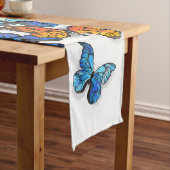 Chemin De Table Moyen Papillons volants Morpho et Monarch (In Situ)