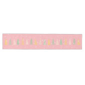 Chemin De Table Moyen Pastel Pink Christmas Tree Table Runner (Horizontal)