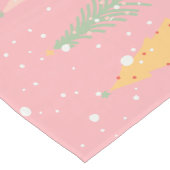Chemin De Table Moyen Pastel Pink Christmas Tree Table Runner (Coin)