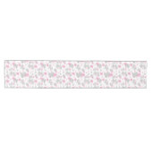 Chemin De Table Moyen Pattern of Elephants, Cute Elephants - Pink Gray (Horizontal)