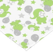 Chemin De Table Moyen Pattern of Green Elephants, Cute Elephants, stars (Coin)